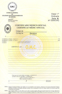 Certificado Médico Oficial